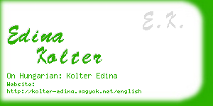 edina kolter business card